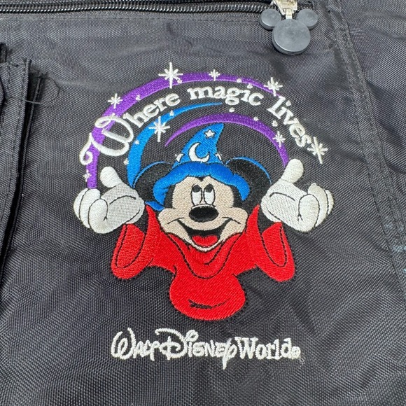 2000s Walt Disney World Where Magic Lives 15" Drawstring Backpack Y2K Mickey - Picture 3 of 10